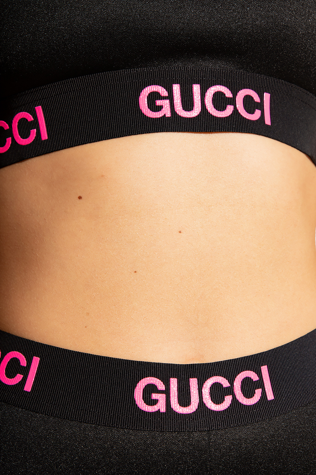 Gucci Bee print GG Supreme pouch - Cropped leggings Gucci